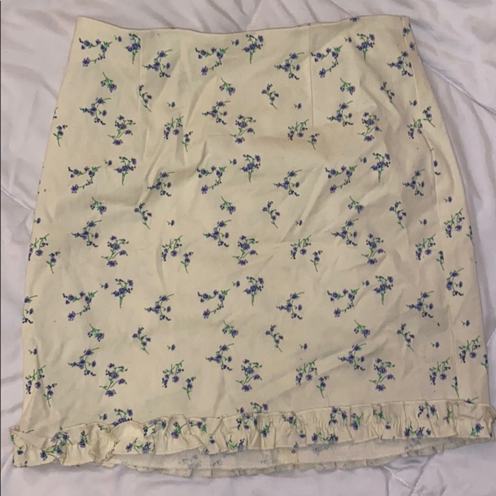 Urban Outfitters flower pattern mini skirt.